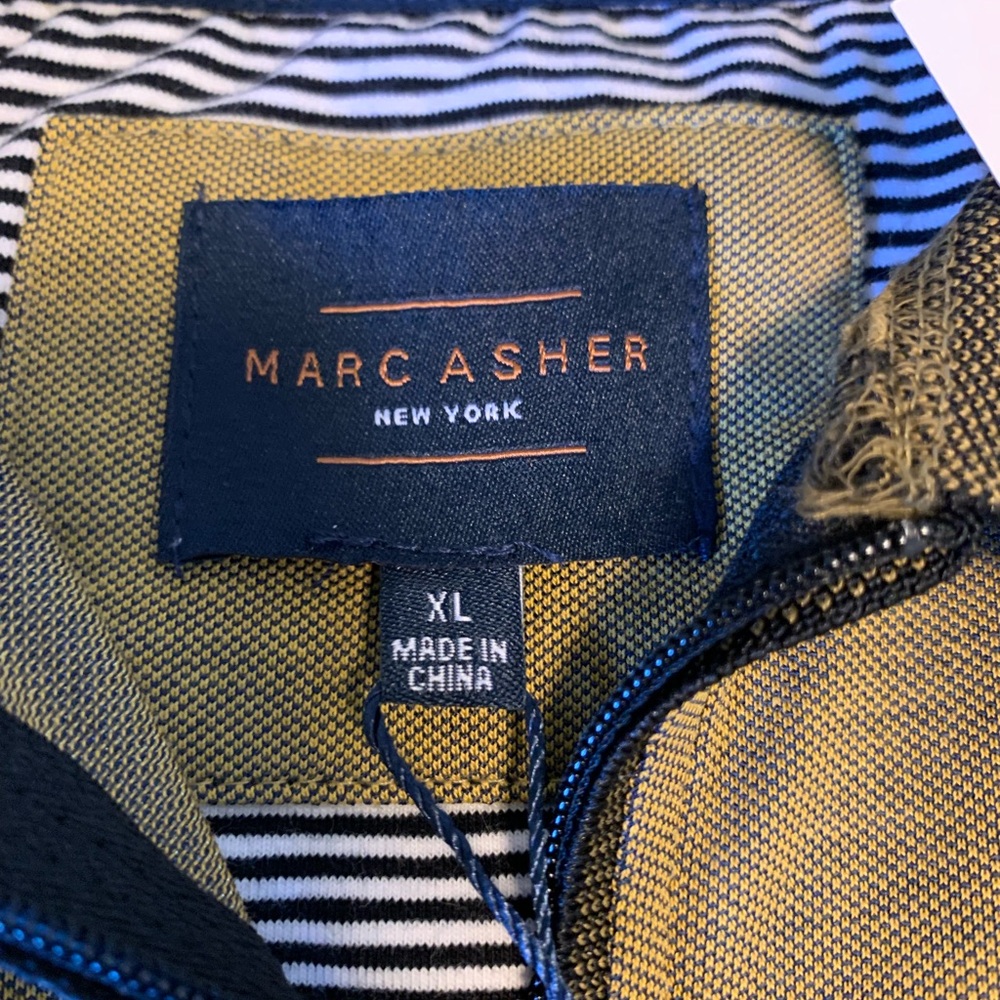 Marc Asher - 1/4 Zip slim fit Polo Shirt - NWT - Picture 4 of 6